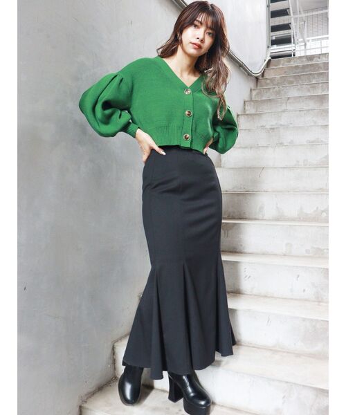 MURUA（ムルーア）の「バックスリットハイウエストマーメイドスカート（スカート・レディース・ベージュ/その他1/ブラック・1/2/0）」の12枚目の写真