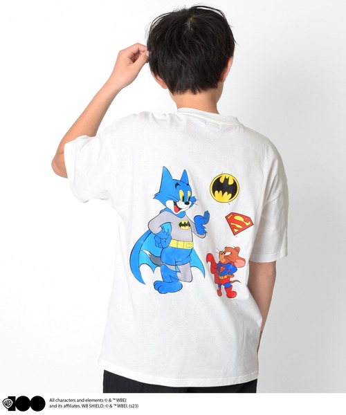 GLAZOS（グラソス）の「【Warner Bros.】ワーナーブラザース100周年限定バックプリント半袖Tシャツ（Tシャツ/カットソー・キッズ・キナリ/ホワイト/オフホワイト・140cm/150cm/160cm/170cm）」の2枚目の写真