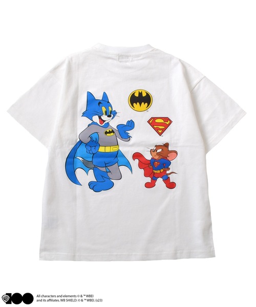 GLAZOS（グラソス）の「【Warner Bros.】ワーナーブラザース100周年限定バックプリント半袖Tシャツ（Tシャツ/カットソー・キッズ・キナリ/ホワイト/オフホワイト・140cm/150cm/160cm/170cm）」の4枚目の写真