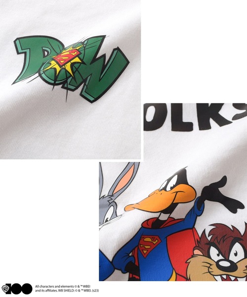 GLAZOS（グラソス）の「【Warner Bros.】ワーナーブラザース100周年限定バックプリント半袖Tシャツ（Tシャツ/カットソー・キッズ・キナリ/ホワイト/オフホワイト・140cm/150cm/160cm/170cm）」の10枚目の写真