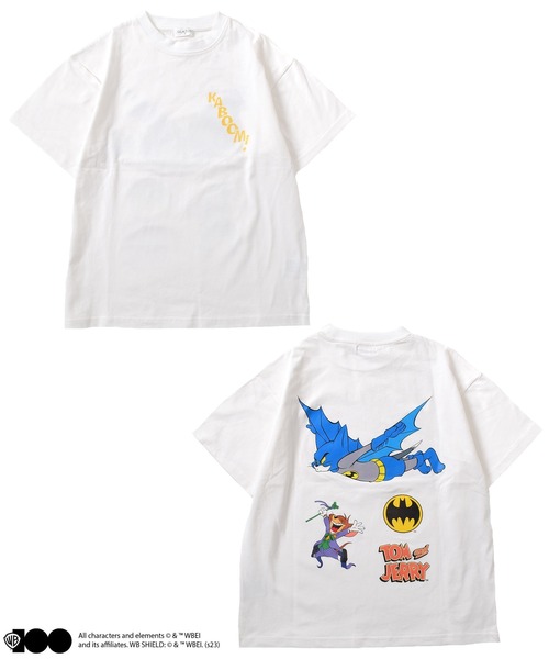 GLAZOS（グラソス）の「【Warner Bros.】ワーナーブラザース100周年限定バックプリント半袖Tシャツ（Tシャツ/カットソー・キッズ・キナリ/ホワイト/オフホワイト・140cm/150cm/160cm/170cm）」の7枚目の写真