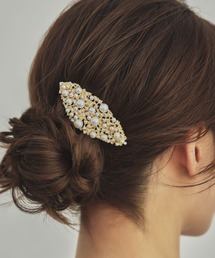 girl | パール＆ラインストーンバレッタ 結婚式 パーティー お呼ばれ オケージョン(バレッタ/ヘアクリップ)