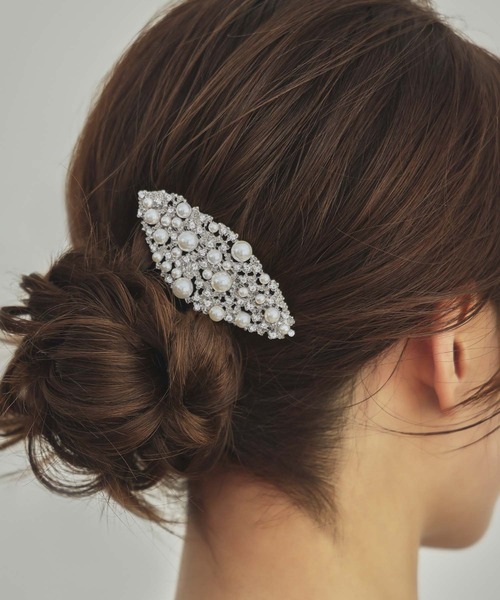 girl(ガール)の「パール&ラインストーンバレッタ 結婚式 パーティー お呼ばれ オケージョン(バレッタ/ヘアクリップ・レディース・ゴールド/シルバー・FREE)」の9枚目の写真