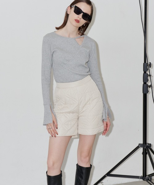 Duckbill キルティングショートパンツ ホワイト