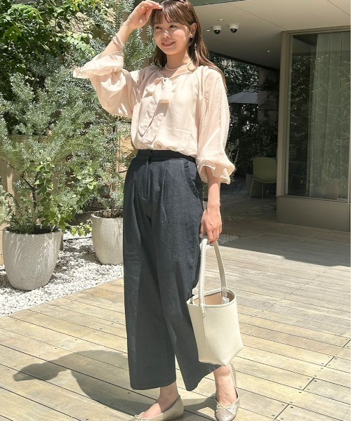 flower（フラワー）の「スローリボンブラウス（シャツ/ブラウス・レディース・グレー/ベージュ・FREE）」の19枚目の写真