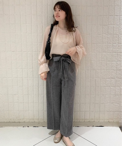 flower（フラワー）の「スローリボンブラウス（シャツ/ブラウス・レディース・グレー/ベージュ・FREE）」の22枚目の写真