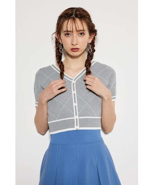 rienda（リエンダ）の「2WAYダイヤラインニットトップス（ニット/セーター・レディース・ブラック/グレー/ホワイト/レッド・FREE）」の11枚目の写真