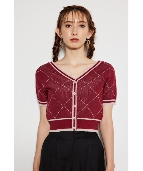 rienda（リエンダ）の「2WAYダイヤラインニットトップス（ニット/セーター・レディース・ブラック/グレー/ホワイト/レッド・FREE）」の22枚目の写真