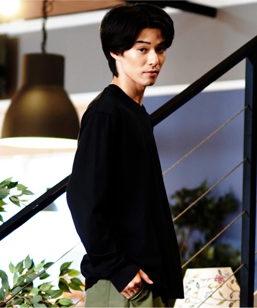 THE NORTH FACE（ザノースフェイス）の「THE NORTH FACE/ザ・ノース・フェイス L/S SQUARE LOGO TEE 長袖Tシャツ/ロンT ワンポイント UVケア NT82334（Tシャツ/カットソー・メンズ・ホワイト/ブラック/グレイッシュブルー/ミックスグレー/ベージュ/ブルー・L/XL/S/M/XXL）」の19枚目の写真