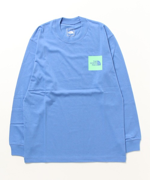 THE NORTH FACE（ザノースフェイス）の「THE NORTH FACE/ザ・ノース・フェイス L/S SQUARE LOGO TEE 長袖Tシャツ/ロンT ワンポイント UVケア NT82334（Tシャツ/カットソー・メンズ・ホワイト/ブラック/グレイッシュブルー/ミックスグレー/ベージュ/ブルー・L/XL/S/M/XXL）」の20枚目の写真