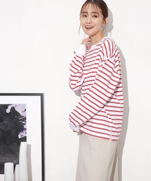 NANO universe | クリアコットンボーダーカットトップス(Tシャツ/カットソー)