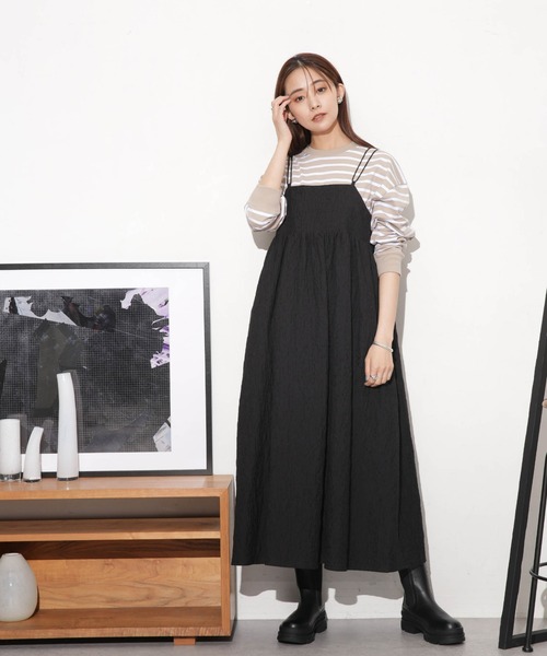 NANO universe（ナノユニバース）の「クリアコットンボーダーカットトップス（Tシャツ/カットソー・レディース・ブルー/ブラック/ホワイト/レッド/ベージュ・FREE）」の16枚目の写真