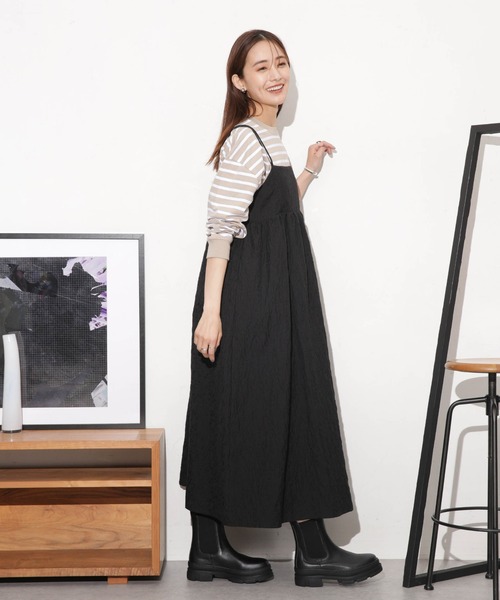 NANO universe（ナノユニバース）の「クリアコットンボーダーカットトップス（Tシャツ/カットソー・レディース・ブルー/ブラック/ホワイト/レッド/ベージュ・FREE）」の17枚目の写真