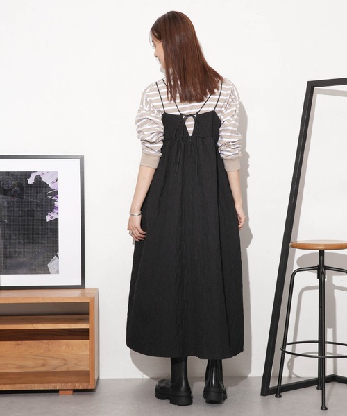 NANO universe（ナノユニバース）の「クリアコットンボーダーカットトップス（Tシャツ/カットソー・レディース・ブルー/ブラック/ホワイト/レッド/ベージュ・FREE）」の18枚目の写真