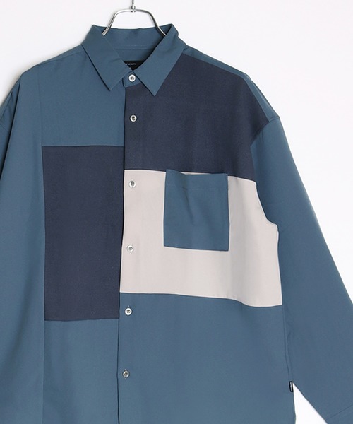 ENFOLD 青色 ボタン付き 長袖シャツ 【美品】 ENFOLD / エンフォルド