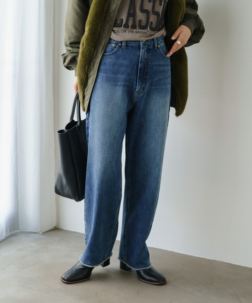縦ストレッチ足長デニムパンツ（デニムパンツ）｜PUAL CE CIN