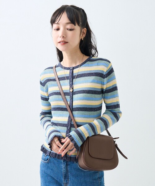 FREAK'S STORE(フリークスストア)の「ウォッシャブル ラメ ニット リボン 2way カーディガン/洗えるニット(カーディガン/ボレロ・レディース・ブルー/レッド/ピンク・フリ-)」の17枚目の写真