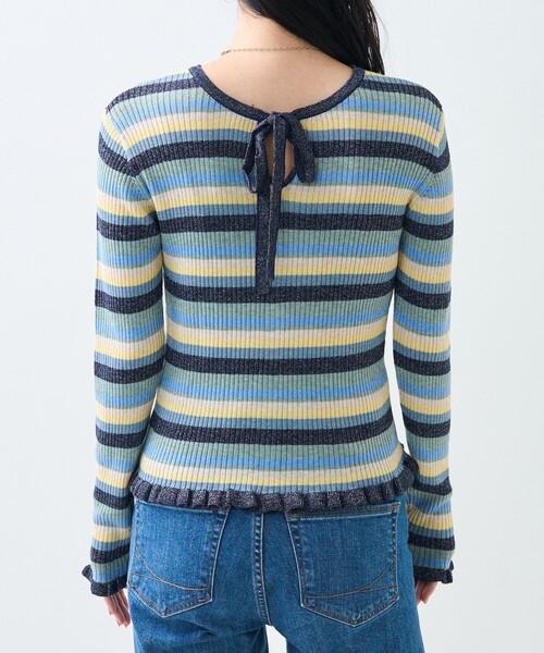 FREAK'S STORE(フリークスストア)の「ウォッシャブル ラメ ニット リボン 2way カーディガン/洗えるニット(カーディガン/ボレロ・レディース・ブルー/レッド/ピンク・フリ-)」の22枚目の写真