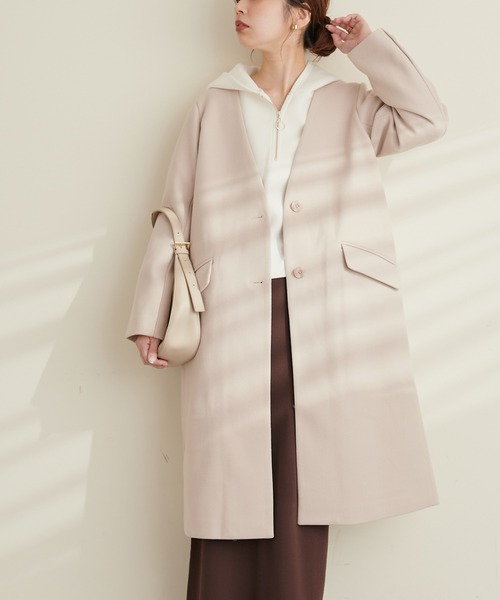 natural couture(ナチュラルクチュール)の「バックフリルコート(その他アウター・レディース・ピンク/アイボリー/モカ/その他1/チャコール/その他2・FREE)」の20枚目の写真