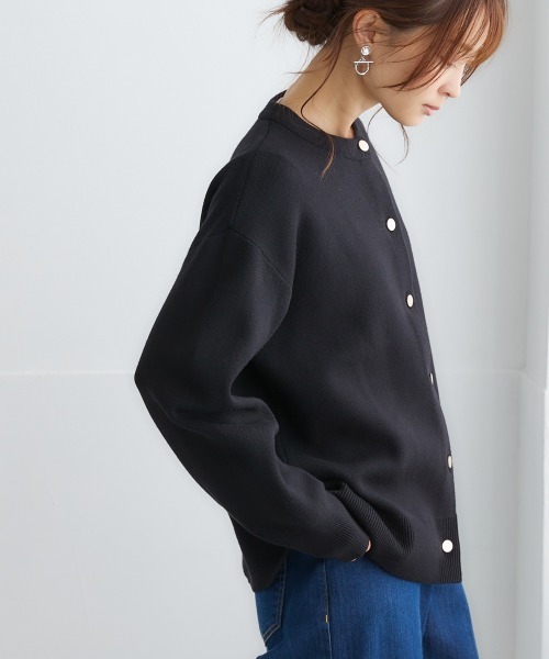 nissen(ニッセン)の「スウェットライクニットカーディガン(カーディガン/ボレロ・レディース・ロイヤルブルー/ベージュ系/ブラック/パープル/杢グレー/モカ/ライラック系/ネイビー系/オートミール/レッド・M/L/S/LL)」の17枚目の写真