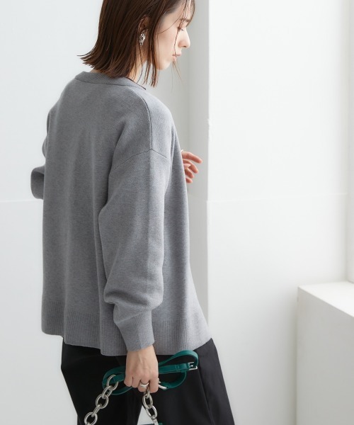 nissen(ニッセン)の「スウェットライクニットカーディガン(カーディガン/ボレロ・レディース・ロイヤルブルー/ベージュ系/ブラック/パープル/杢グレー/モカ/ライラック系/ネイビー系/オートミール/レッド・M/L/S/LL)」の19枚目の写真