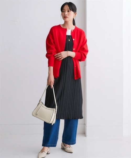 nissen(ニッセン)の「スウェットライクニットカーディガン(カーディガン/ボレロ・レディース・ロイヤルブルー/ベージュ系/ブラック/パープル/杢グレー/モカ/ライラック系/ネイビー系/オートミール/レッド・M/L/S/LL)」の14枚目の写真