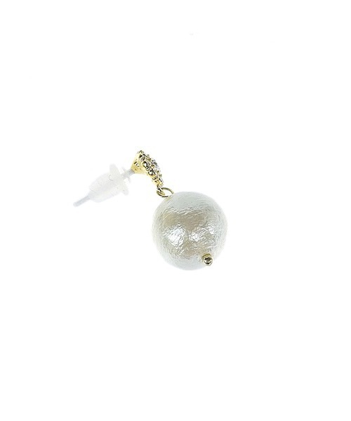 itam(アイタム)の「【itam】アイタム /コットンパール セラミックポストピアス / 金属アレルギー対応ピアス(ピアス(両耳用)・レディース・ゴールド・FREE)」の4枚目の写真