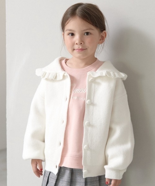 オケージョン】フリル衿付きカーディガン（スーツセット）｜Lycee mine