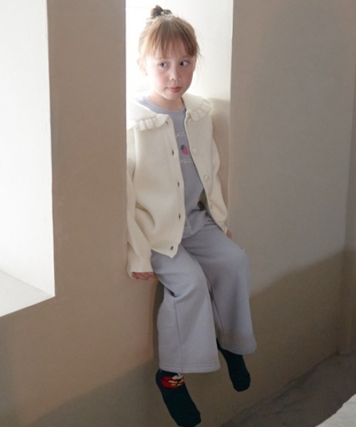 オケージョン】フリル衿付きカーディガン（スーツセット）｜Lycee mine