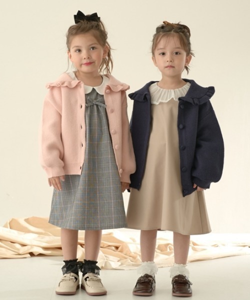 オケージョン】フリル衿付きカーディガン（スーツセット）｜Lycee mine