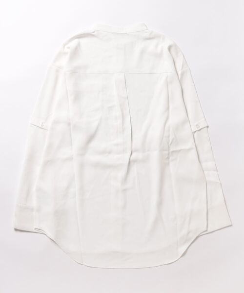ANDGEEBEE（アンジービー）の「UNISEX スタンドネックボタンシャツ（シャツ/ブラウス・レディース・ホワイト/チャコールグレー・X-LARGE）」の21枚目の写真