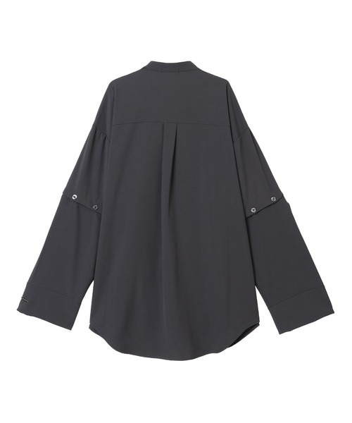 ANDGEEBEE（アンジービー）の「UNISEX スタンドネックボタンシャツ（シャツ/ブラウス・レディース・ホワイト/チャコールグレー・X-LARGE）」の18枚目の写真