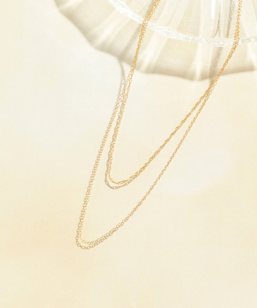 Phoebe（フィービィー）の「【K14GF】ダブルチェーンネックレス/2連 