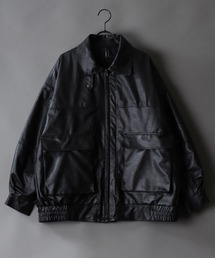 synthetic leather Big A-2 jacket/フェイクレザー ビッグ A-2 ジャケット