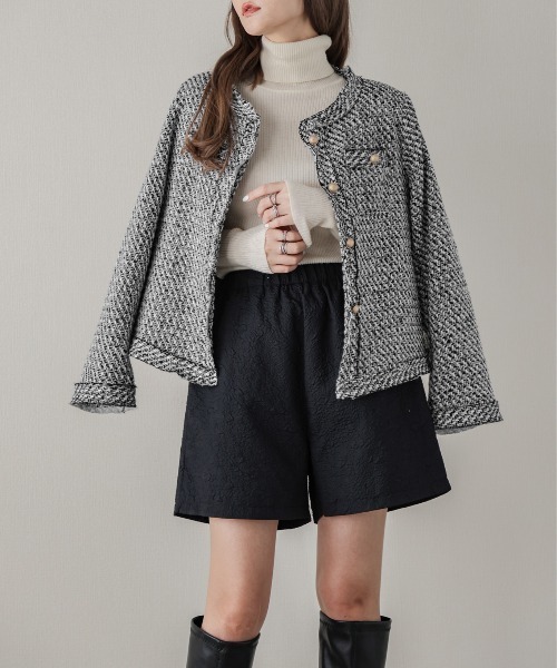 AMELY(エミリー)の「ツイードジャケット(その他アウター・レディース・ブラック/ブラック系その他・L/M)」の10枚目の写真