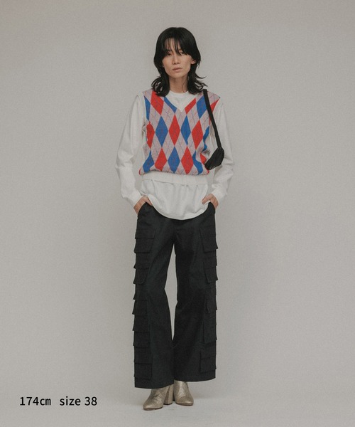 M TO R（ムウトアール）の「［PANTS］SUPER POCKET BUGGY PANTS UNISEX（その他パンツ・レディース・ブラック/ベージュ・40/38/36）」の3枚目の写真