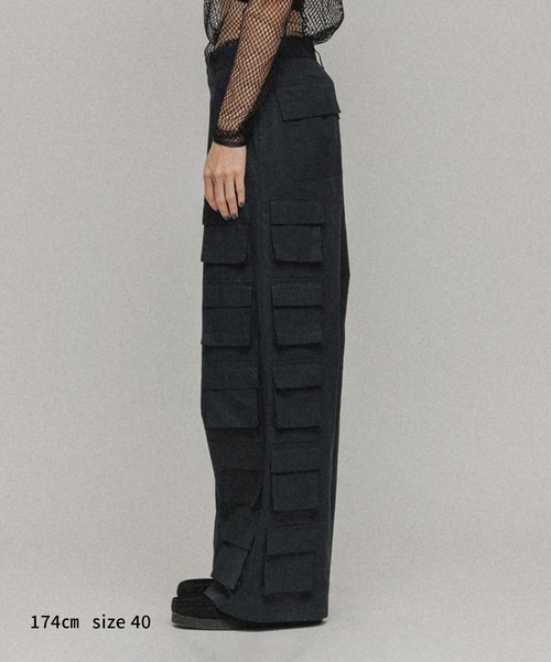 M TO R（ムウトアール）の「［PANTS］SUPER POCKET BUGGY PANTS UNISEX（その他パンツ・レディース・ブラック/ベージュ・40/38/36）」の14枚目の写真