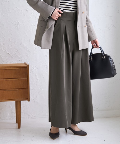ROPE' PICNIC（ロペピクニック）の「スカートライクパンツ（その他パンツ・レディース・チャコールグレー/ブラウン・36/38）」の21枚目の写真