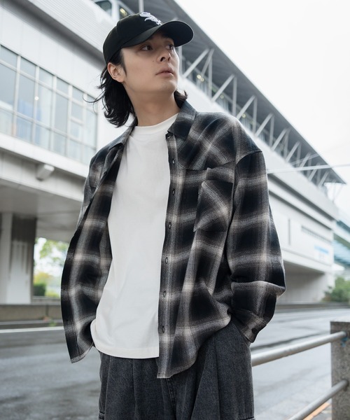 kutir（クティール）の「ウエスタンビックネルシャツ（シャツ/ブラウス・メンズ・ベージュ/レッド/ブラック・MEDIUM/LARGE）」の4枚目の写真