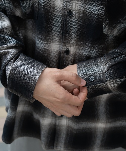 kutir（クティール）の「ウエスタンビックネルシャツ（シャツ/ブラウス・メンズ・ベージュ/レッド/ブラック・MEDIUM/LARGE）」の17枚目の写真