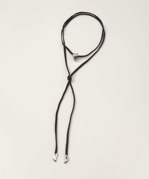 GOLDY（ゴールディ）の「ジグリー メタル ハート ベルベット タイ ネックレス（ネックレス・レディース・ゴールド/シルバー・FREE）」の3枚目の写真