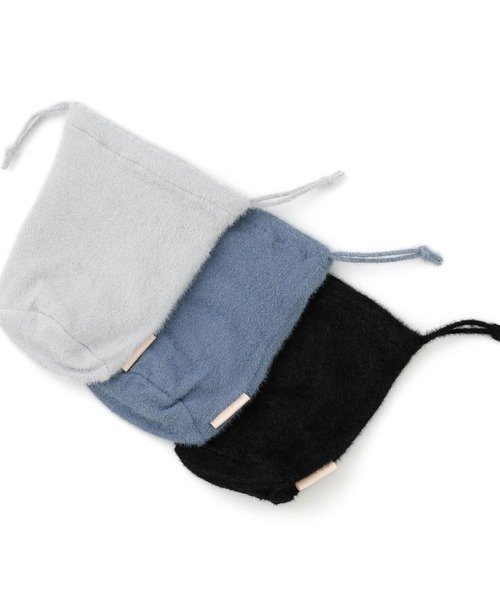 odds MOHAIR POUCH オッズ モヘアポーチ 巾着バッグ ミニ バケット