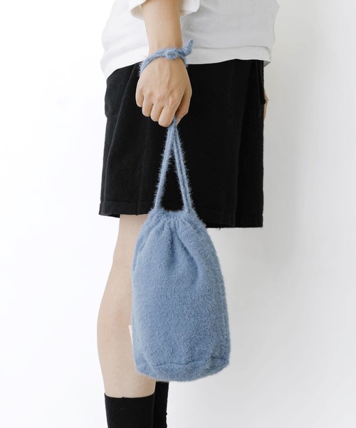 odds MOHAIR POUCH オッズ モヘアポーチ 巾着バッグ ミニ バケットバッグ（ショルダーバッグ）｜HIGHTIDE（ハイタイド）