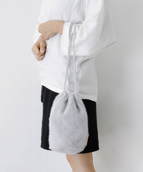 odds MOHAIR POUCH オッズ モヘアポーチ 巾着バッグ ミニ バケットバッグ（ショルダーバッグ）｜HIGHTIDE（ハイタイド）