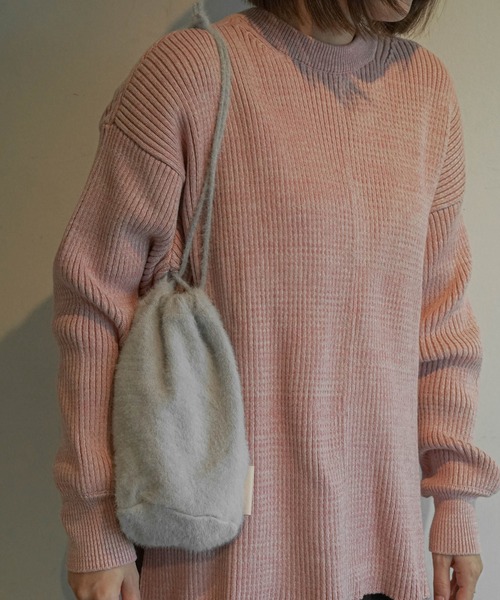 odds MOHAIR POUCH オッズ モヘアポーチ 巾着バッグ ミニ バケットバッグ（ショルダーバッグ）｜HIGHTIDE（ハイタイド）