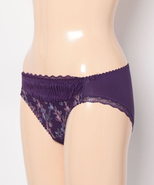 AMOSTYLE BY TRIUMPH(アモスタイルバイトリンプ)の「レギュラーショーツ クワイエットガーデン AMST1447 Hikini JX(ショーツ・レディース・ホワイト/パープル/イエロー・M/L)」の9枚目の写真