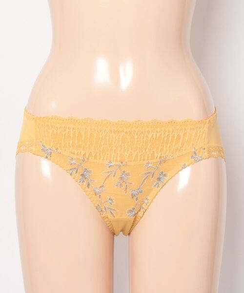 AMOSTYLE BY TRIUMPH(アモスタイルバイトリンプ)の「レギュラーショーツ クワイエットガーデン AMST1447 Hikini JX(ショーツ・レディース・ホワイト/パープル/イエロー・M/L)」の12枚目の写真