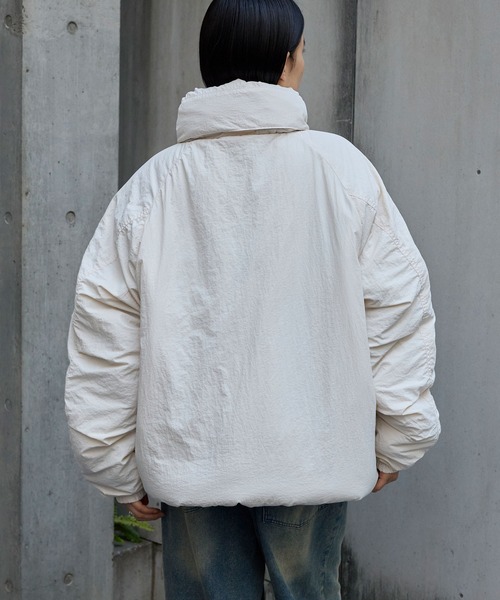 セール】2WAY 撥水ナイロン ビッグシルエット ミリタリーショート中綿