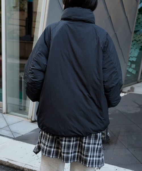 セール】2WAY 撥水ナイロン ビッグシルエット ミリタリーショート中綿
