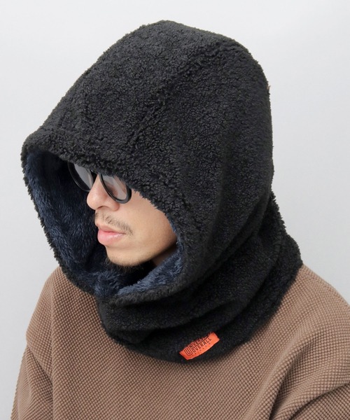 ビッグシルエット リバーシブル ボアフード バラクラバ（ネック